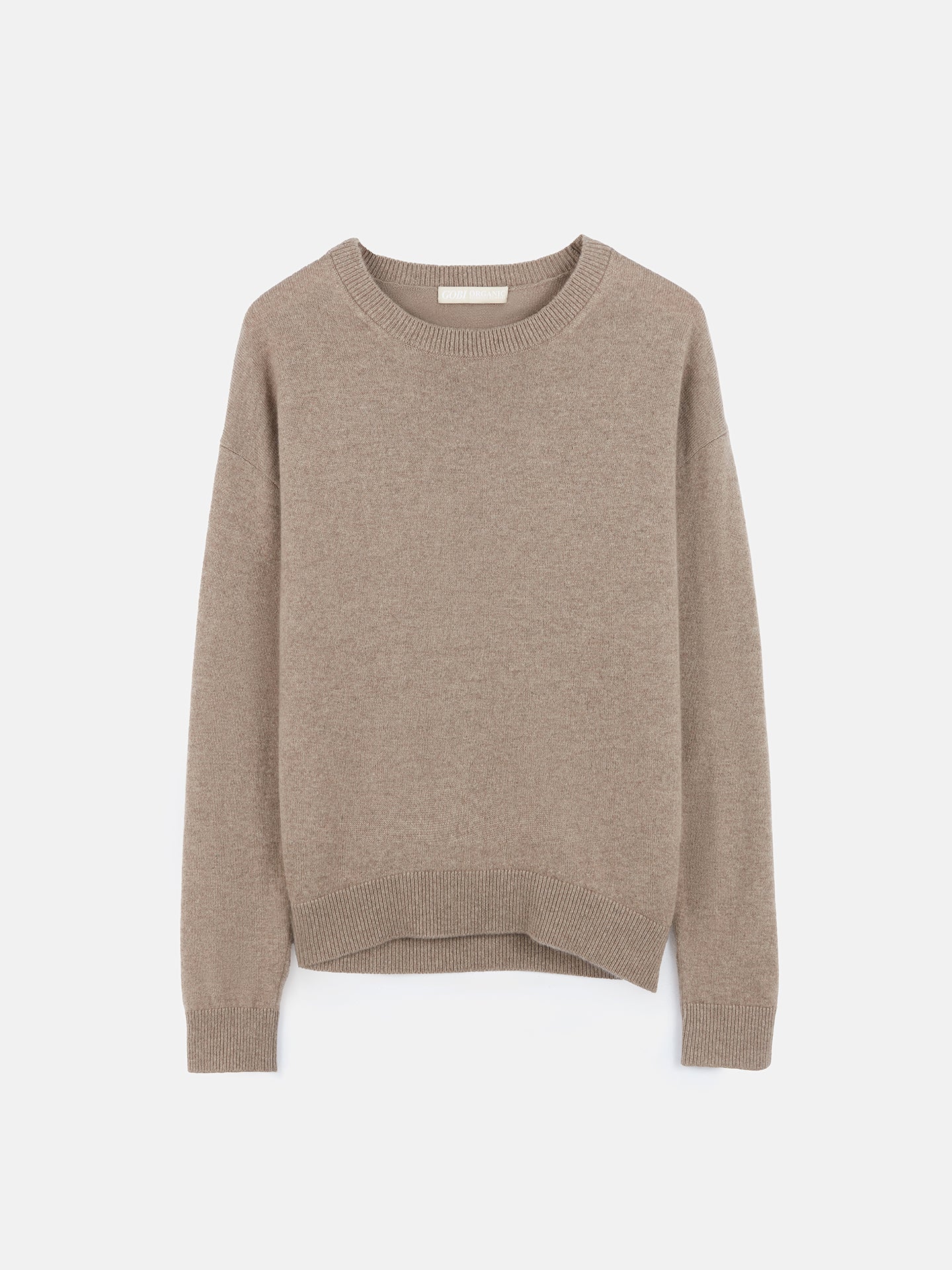 Women's Asymmetrical Cashmere Sweater Taupe - Gobi Cashmere