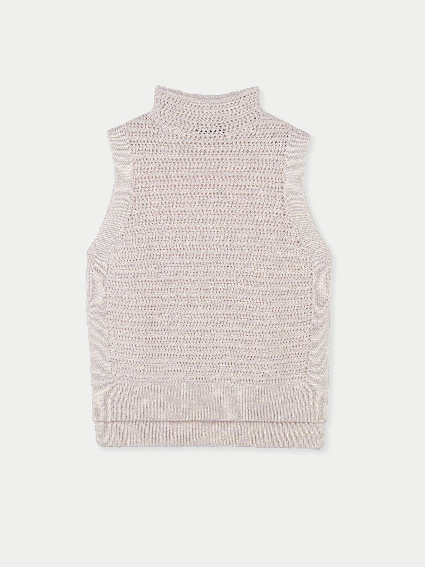 Women's Cotton Cashmere High-Neck Top Rosewater - Gobi Cashmere