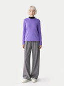 Essential Cashmere Crewneck Sweater Dusted Peri - Gobi Cashmere #color_dusted-peri