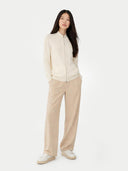 Essential Cashmere Full-Zip Cardigan Marshmallow - Gobi Cashmere #color_marshmallow