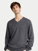 Essential V-Neck Cashmere Sweater Plum Kitten - Gobi Cashmere #color_plum-kitten