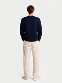 Essential Crewneck Cashmere Sweater Navy - Gobi Cashmere #color_navy