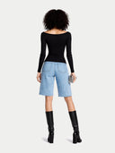 Ribbed Cotton Silk Cashmere Blend Sweater Black - Gobi Cashmere #color_black