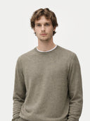Essential Crewneck Cashmere Sweater Vetiver - Gobi Cashmere #color_vetiver