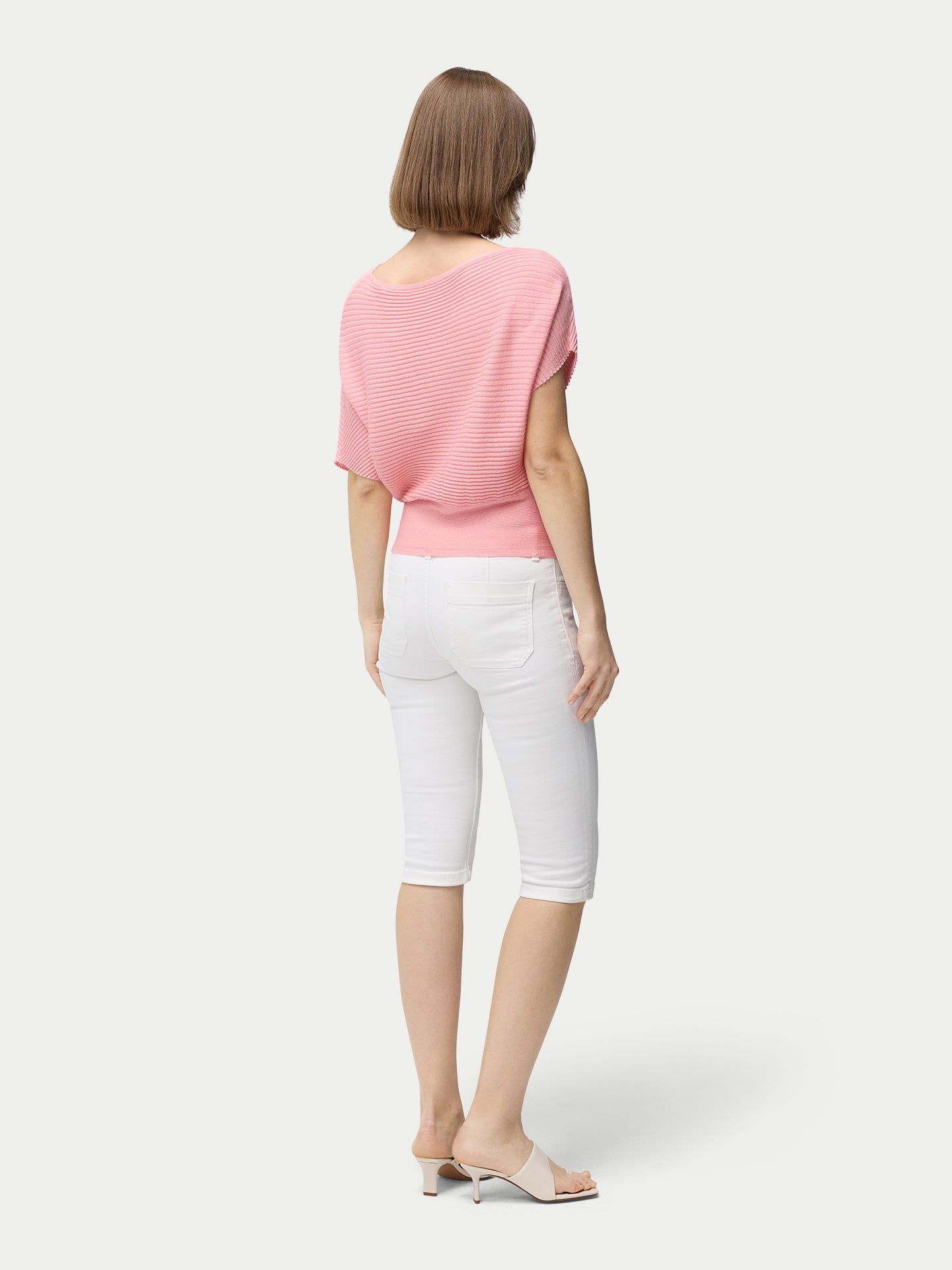 Short Dolman Sleeve Cashmere Sweater
