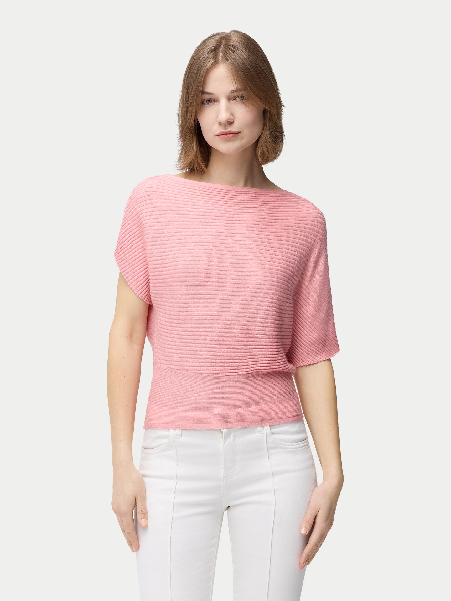 Short Dolman Sleeve Cashmere Sweater