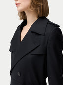 close up of a black cashmere coat #color_black