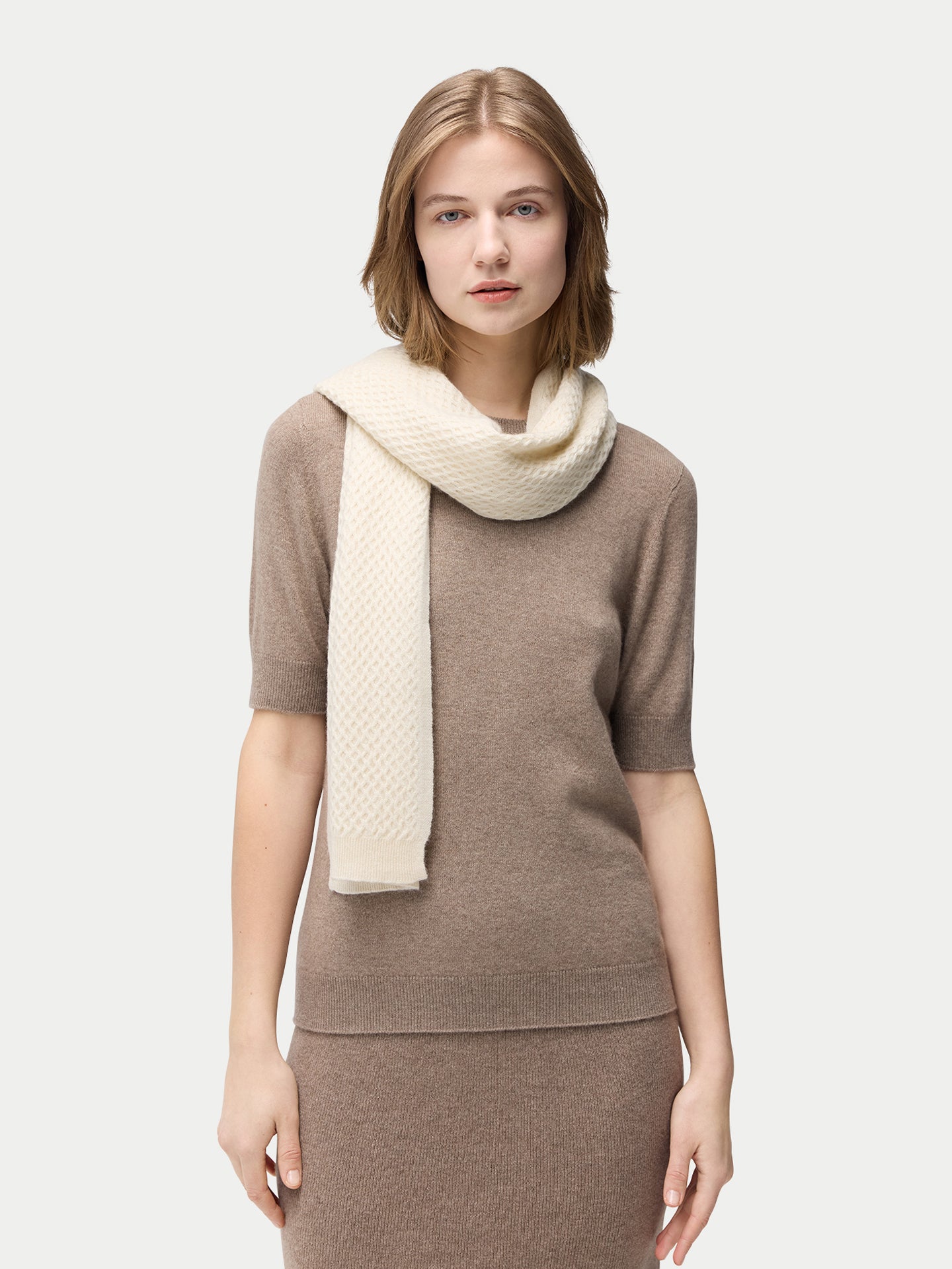 Organic Color Textured Cashmere Scarf