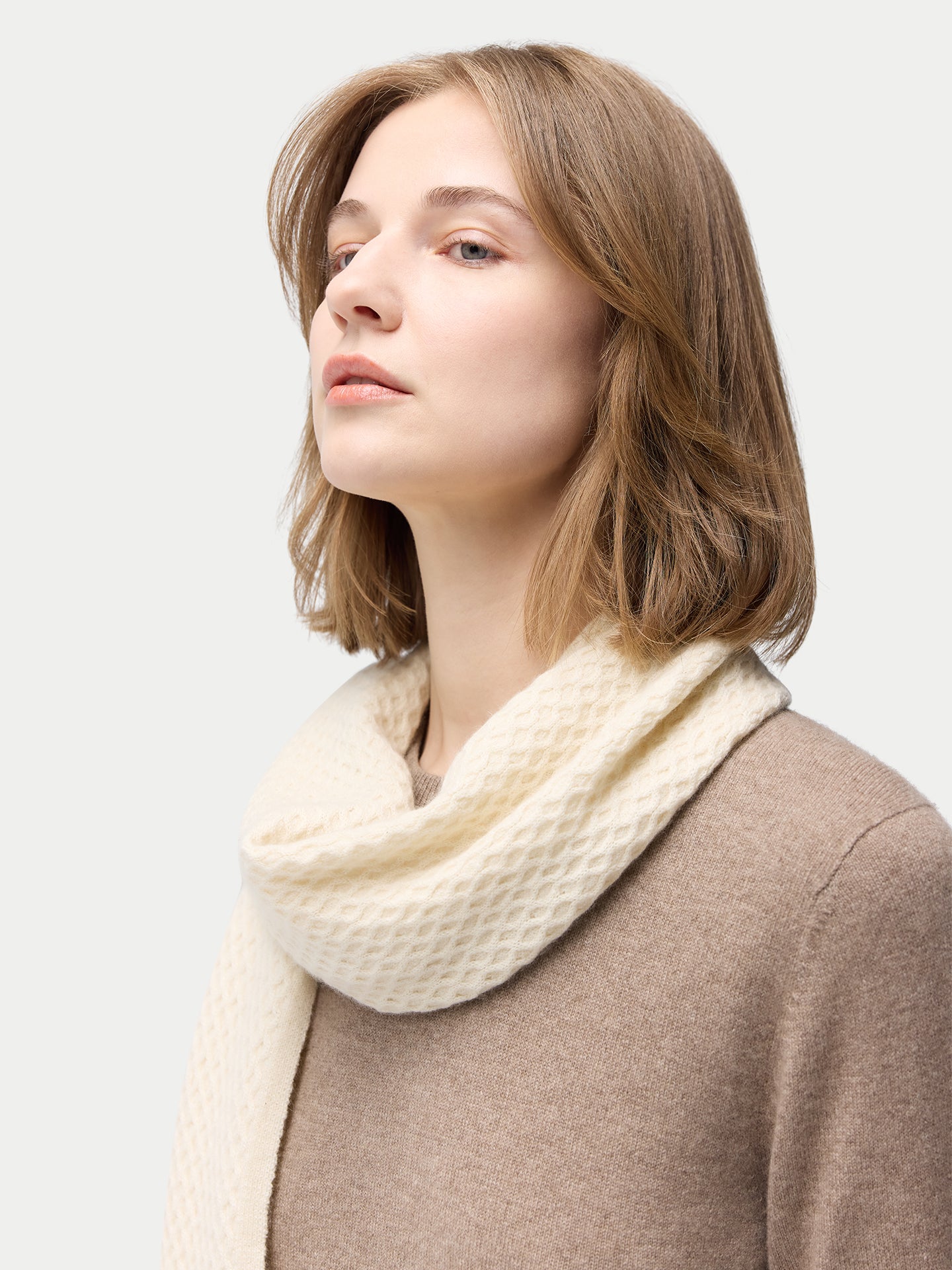 Organic Color Textured Cashmere Scarf