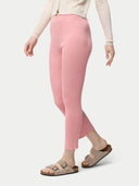 side view of pink legging with sandals #color_pink-icing