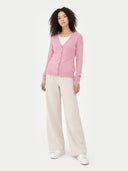 Essential Cashmere V-Neck Cardigan Orchid Smoke - Gobi Cashmere #color_orchid-smoke