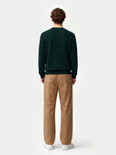 Essential Crewneck Cashmere Sweater Dark Green - Gobi Cashmere #color_dark-green