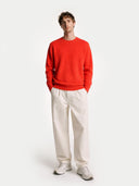 Men's Essential Crewneck Cashmere Sweater - Pure Mongolian Cashmere Fiesta - Gobi Cashmere #color_fiesta