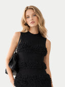 Loop-Stitch Cashmere Vest Black - Gobi Cashmere #color_black