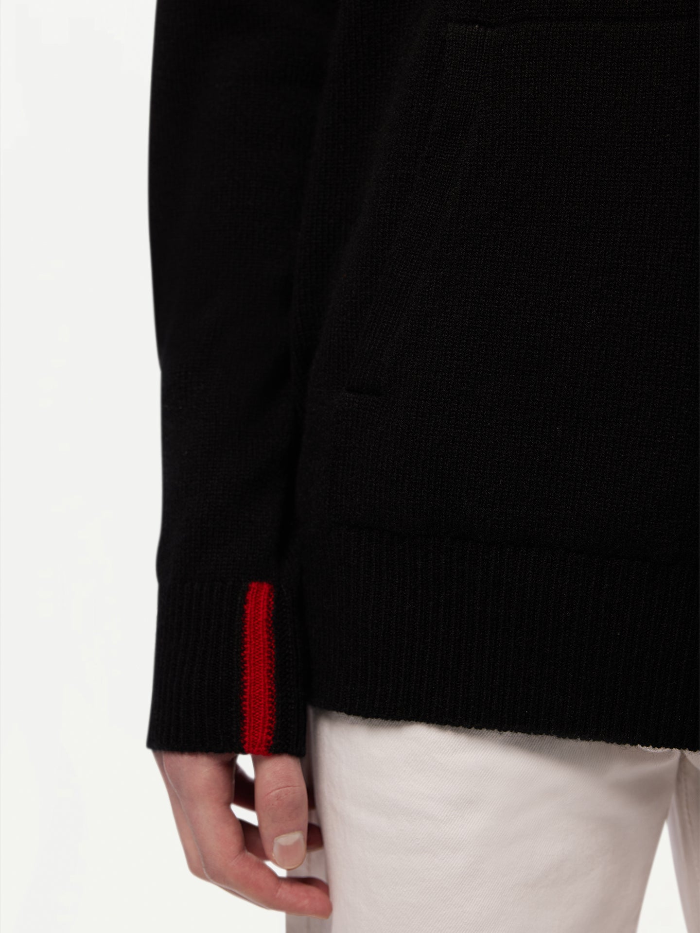 Men’s Cashmere Pullover Black- Gobi Cashmere