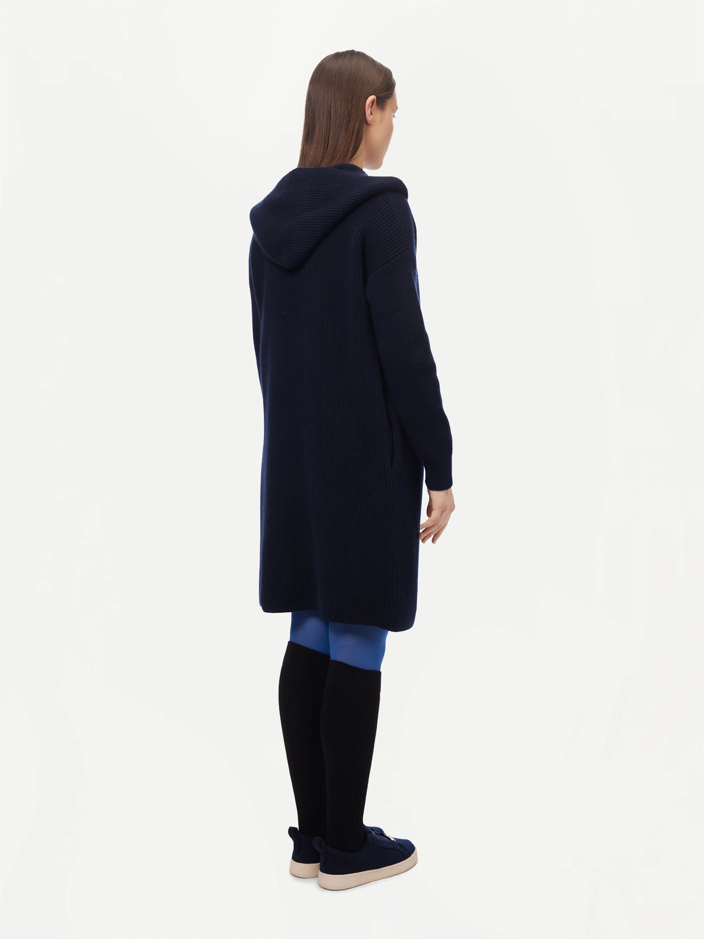 Women's Cashmere Hooded Cardigan Nayv - Gobi Cashmere 