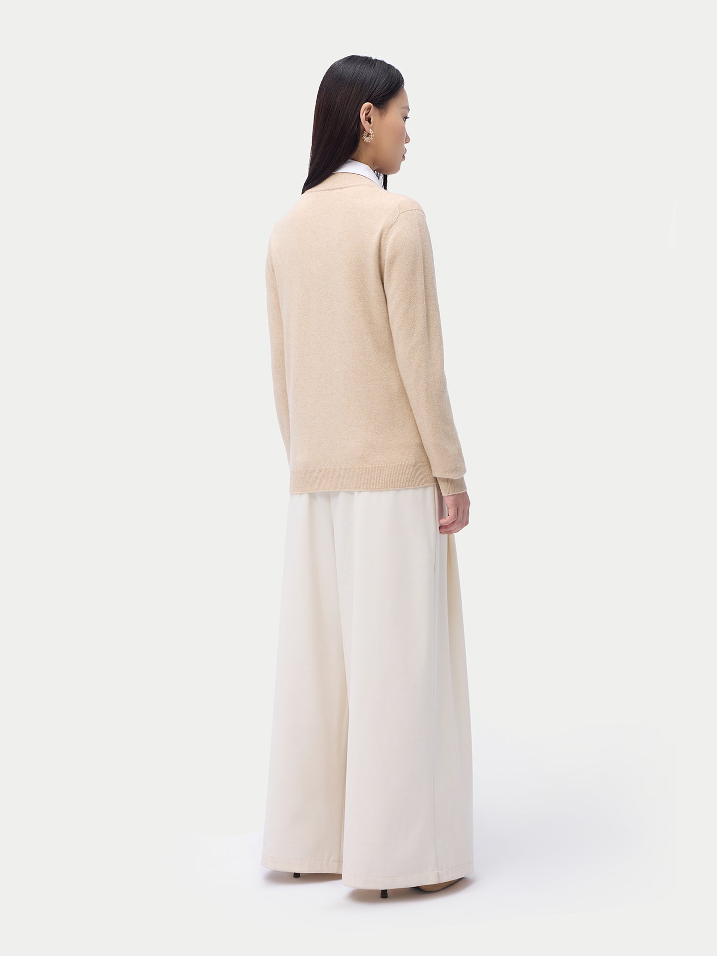 Organic Colour Essential Cashmere Full-Zip Cardigan