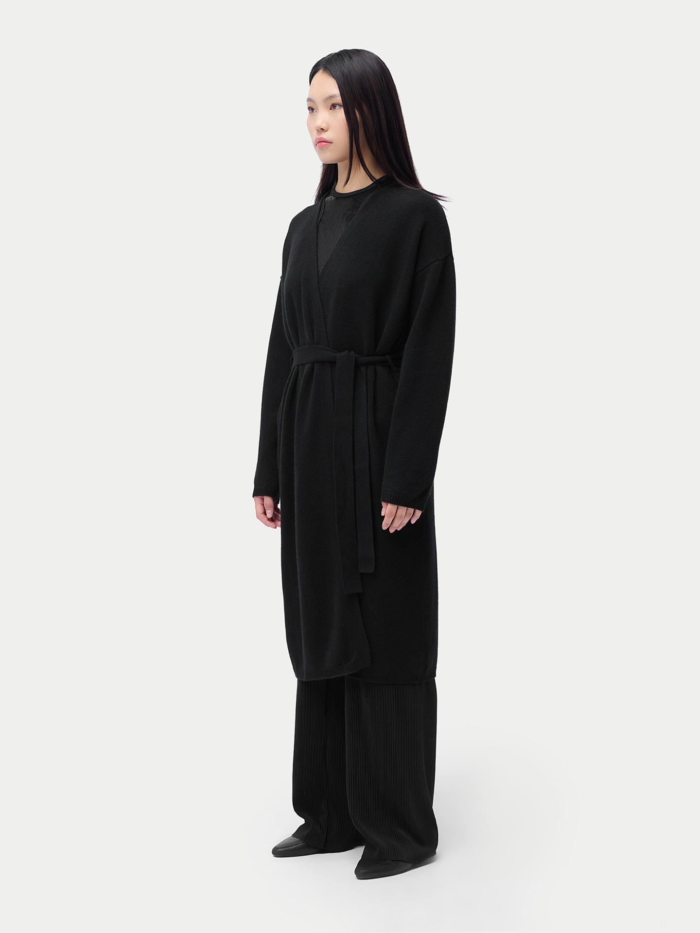 Long Maternity Cashmere Robe
