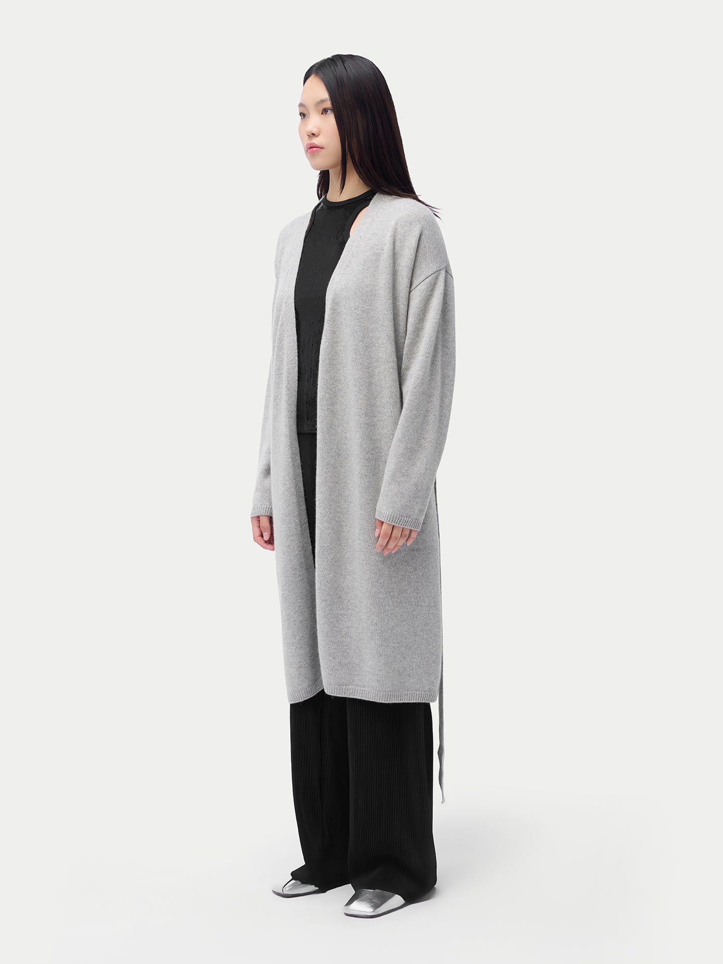 Long Maternity Cashmere Robe