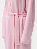 Pink robe with a belt on a white background #color_almond-blossom