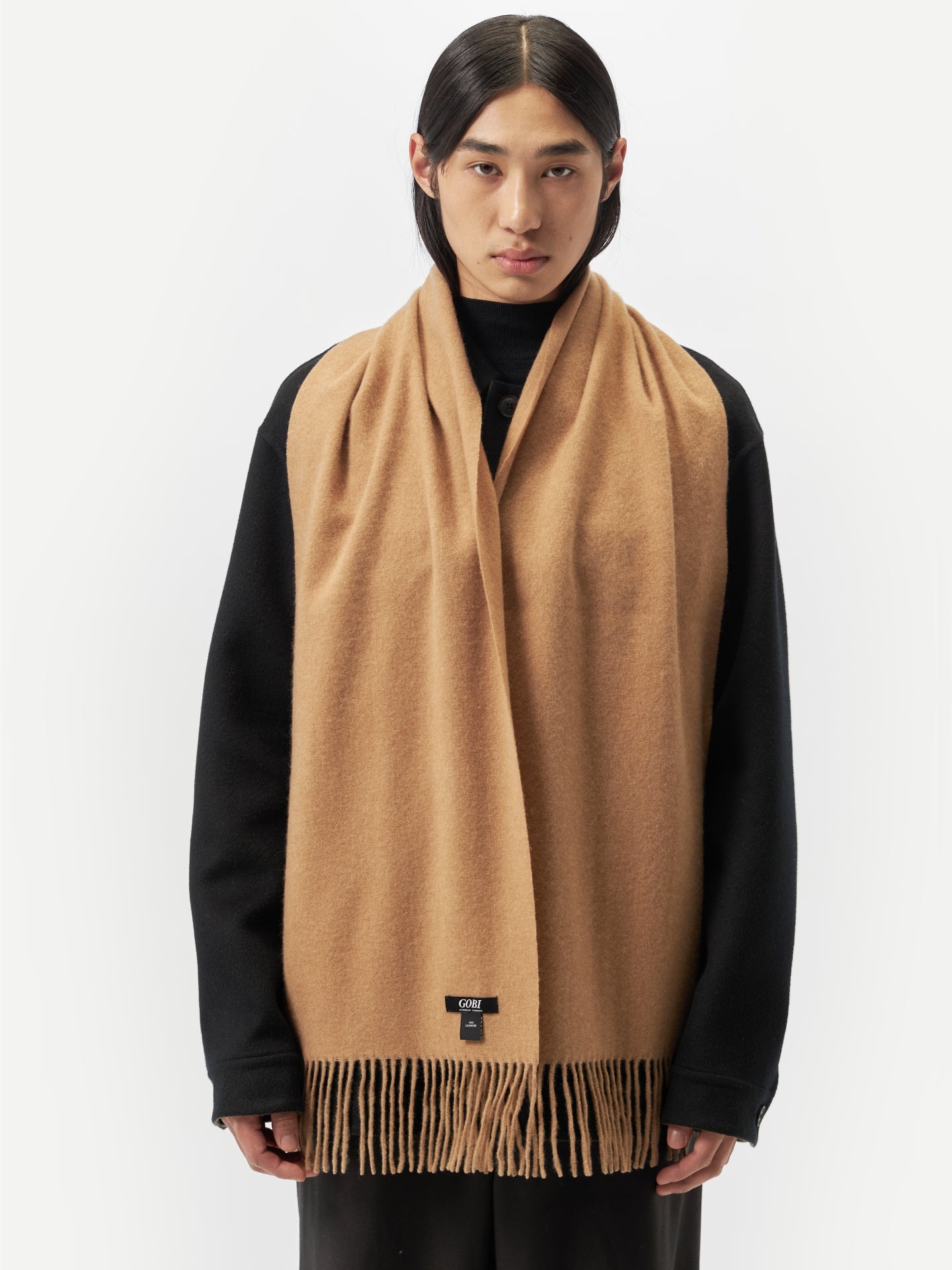 Unisex Cashmere Fringe Scarf Sheepskin - Gobi Cashmere