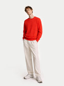 Men's Essential Crewneck Cashmere Sweater - Pure Mongolian Cashmere Fiesta - Gobi Cashmere #color_fiesta