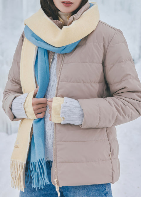 CashmereTECH Jacket in Gray, editorial photo