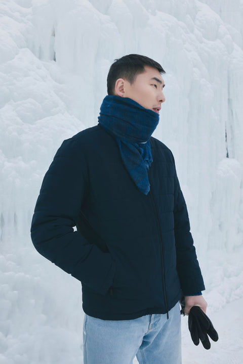 Men's CashmereTECH Jacket in Black, editorial photo
