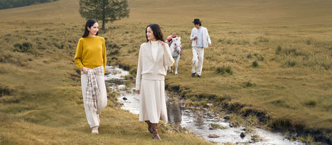 Cashmere Knitted Midi Skirt, editorial photo