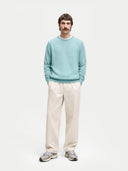 Essential Crewneck Cashmere Sweater Blue Haze - Gobi Cashmere #color_blue-haze