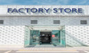 The glass entrance of GOBI's Factory Store in Ulaanbaatar