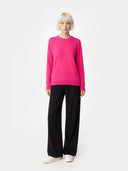 Essential Cashmere Crewneck Sweater Magenta - Gobi Cashmere #color_magenta