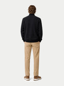 High Neck Full-Zip Cashmere Cardigan Black - Gobi Cashmere #color_black