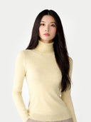 Essential Cashmere Turtleneck Sweater Wax Yellow - Gobi Cashmere #color_wax-yellow