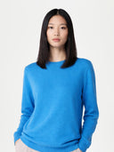 Essential Cashmere Crewneck Sweater Cendre Blue - Gobi Cashmere #color_cendre-blue