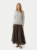 Essential Cashmere Full-Zip Cardigan High Rise - Gobi Cashmere #color_high-rise