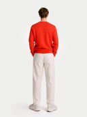 Men's Essential Crewneck Cashmere Sweater - Pure Mongolian Cashmere Fiesta - Gobi Cashmere #color_fiesta