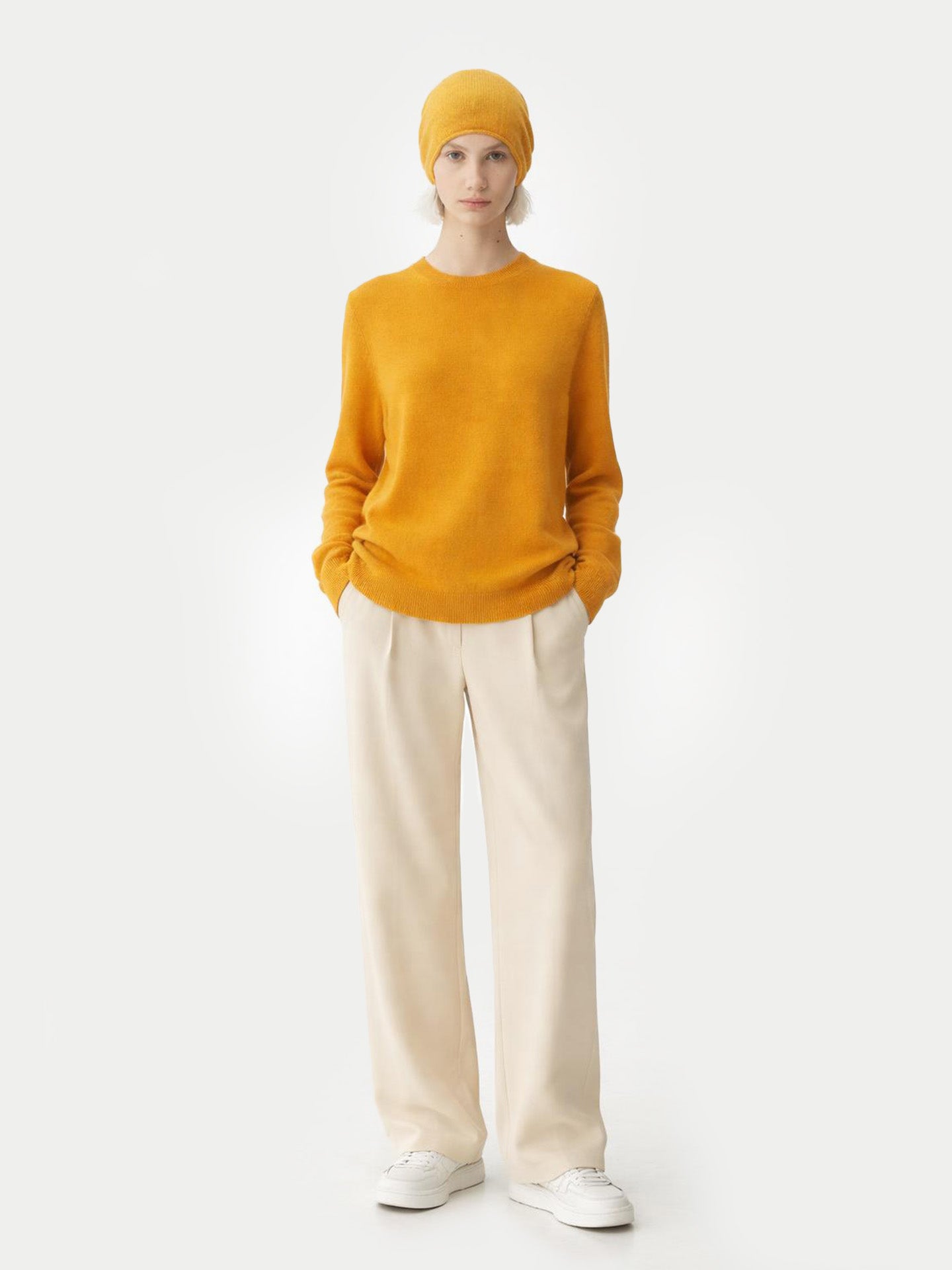 $99 Cashmere Hat & Sweater Daffodil - Gobi Cashmere