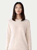 Essential Cashmere Crewneck Sweater Ivory White - Gobi Cashmere #color_ivory-white