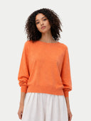 Women's Relaxed Cashmere Sweater Melon - Gobi Cashmere #color_melon