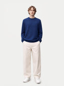 Essential Crewneck Cashmere Sweater Navy Peony - Gobi Cashmere #color_navy-peony