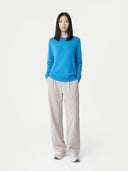 Essential Cashmere Crewneck Sweater Cendre Blue - Gobi Cashmere #color_cendre-blue
