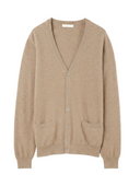 Essential Cashmere V-Neck Cardigan in Taupe