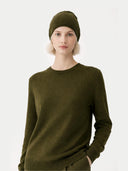 $99 Cashmere Hat & Sweater Set Capulet Olive - Gobi Cashmere #color_capulet-olive