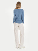 Essential Cashmere V-Neck Sweater Purple Impression - Gobi Cashmere #color_purple-impression