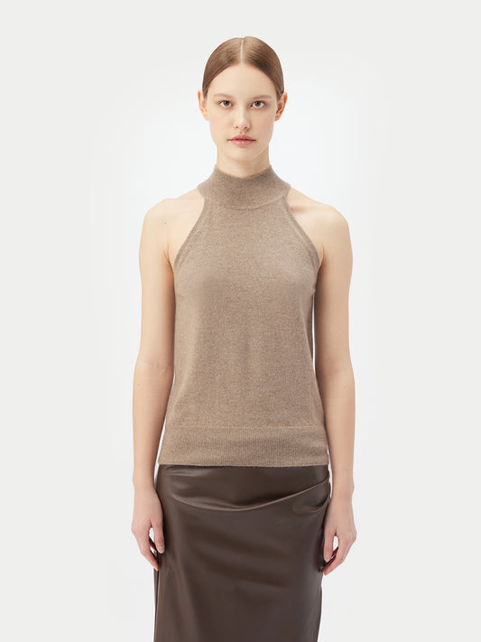 Organic Color Cashmere Turtleneck Top