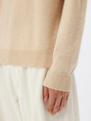 Organic Color Essential Crewneck Cashmere Sweater Beige - Gobi Cashmere #color_beige