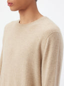 Organic Color Essential Crewneck Cashmere Sweater Warm Grey - Gobi Cashmere #color_warm-grey