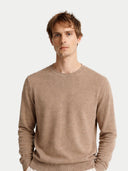 Man wearing a beige sweater on a white background #color_timber-wolf