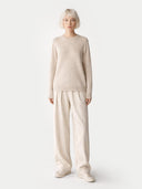 Essential Cashmere Crewneck Sweater Birch - Gobi Cashmere #color_birch